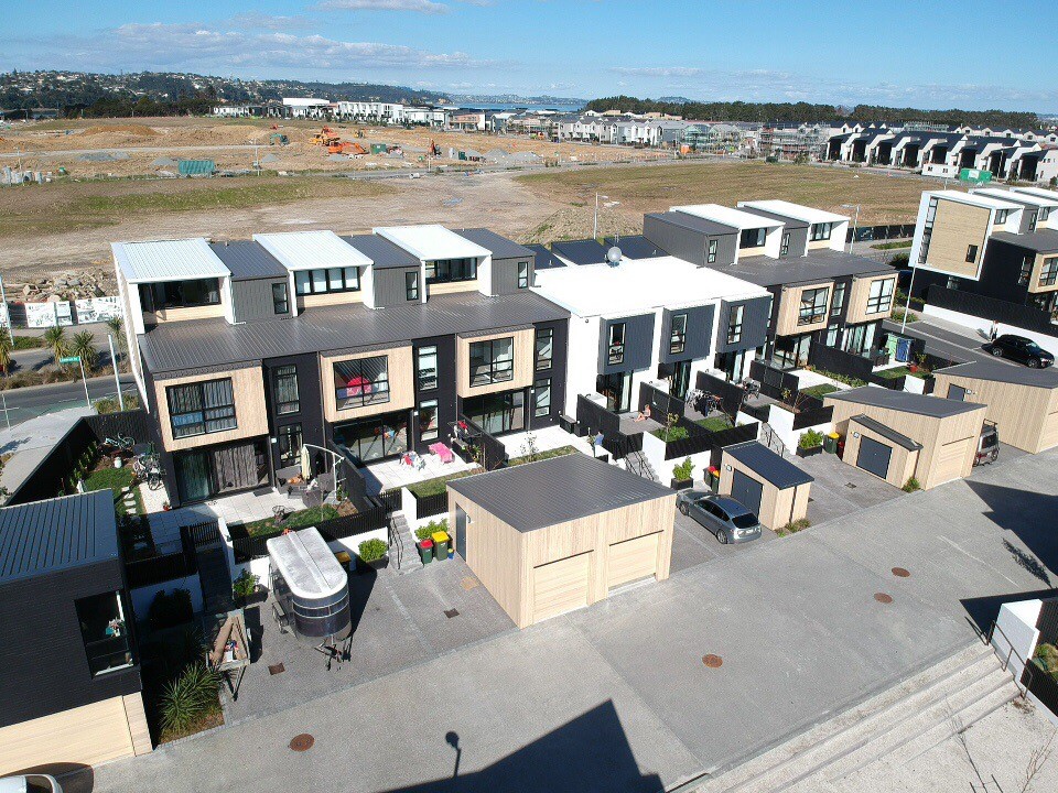 Sunderland townhouses with large glazed facades and courtyards